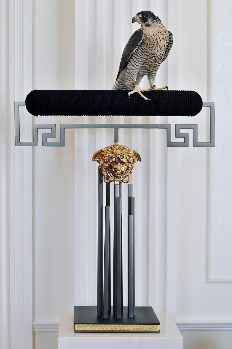 A falcon detail in the Imperial Suite. Courtesy Palazzo Versace