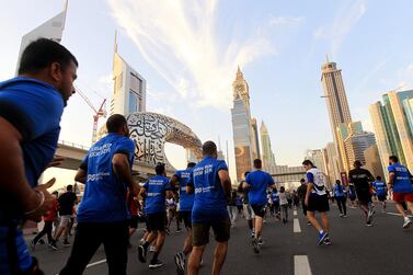 Dubai, October, 08 2019: People participate in the Dubai Run in Dubai . Satish Kumar/ For the National