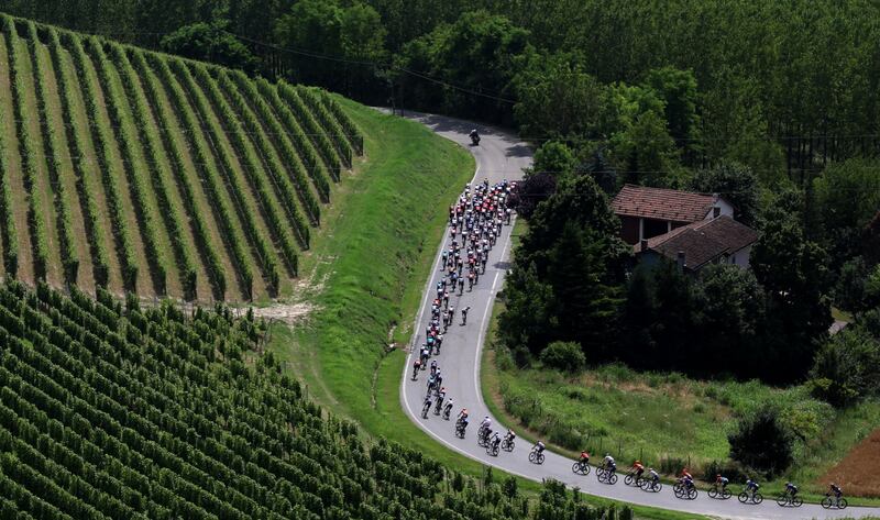 The peloton in action during Stage 3. Reuters