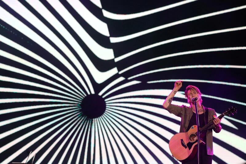 John Rzeznik of Goo Goo Dolls performs during the Rock in Rio Music Festival in Rio de Janeiro, Brazil. Reuters