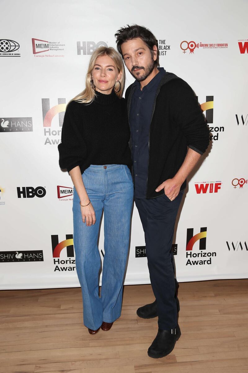 Sienna Miller and Diego Luna attend the 6th Annual Horizon Award at WME Lounge on January 26, 2020 in Park City, Utah.  AFP