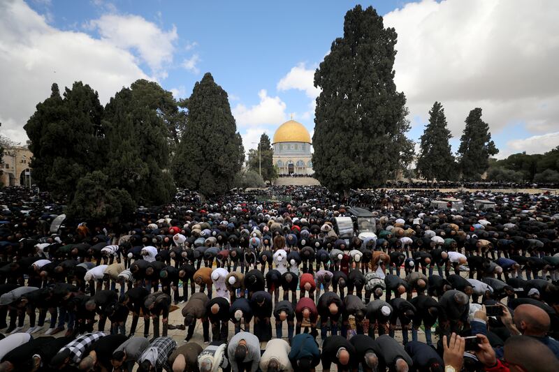 The first Friday prayers of Ramadan in Jerusalem have concluded without disturbances. EPA