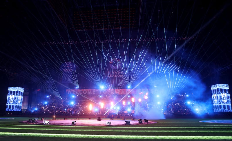 The Al Hilal versus Inter Miami match featured a light show before the match. Reuters