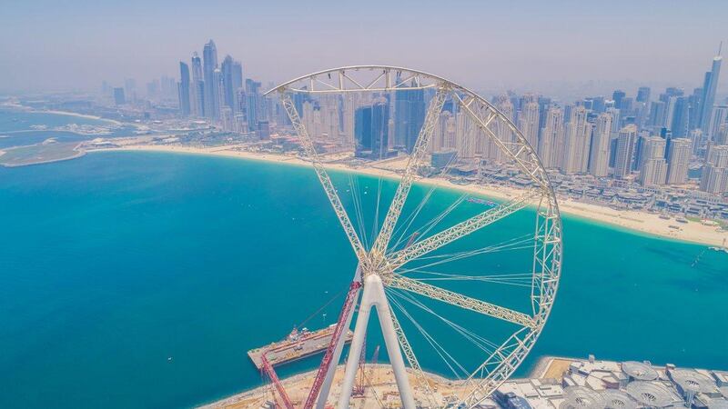 Ain Dubai construction at the halfway stage on July 12, 2017. Photo: Dubai Media Office