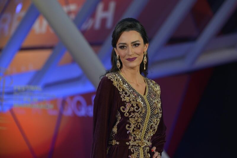 Moroccan TV host Nabila Kilani attends the screening of the movie 'Adam' during the 18th annual Marrakech International Film Festival, in Marrakech, Morocco, on Tuesday, December 3, 2019. EPA