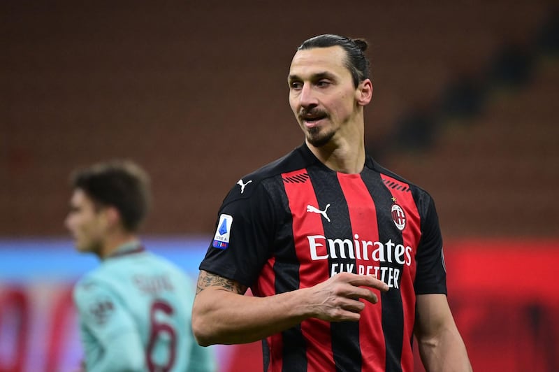 Milan's Zlatan Ibrahimovic returns to Serie A action against Torino. AFP