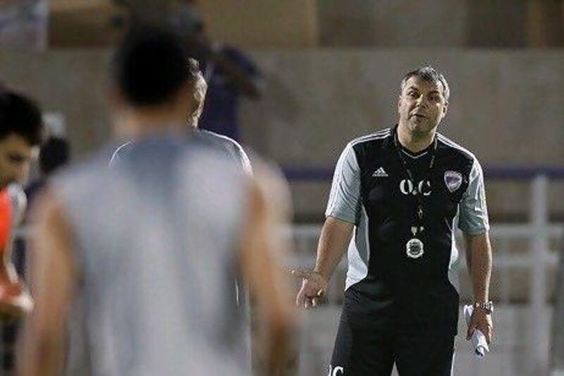 Coach Cosmin Olaroiu has impressed upon his Al Ain players that retaining the Pro League title would be more challenging. Mike Young / The National