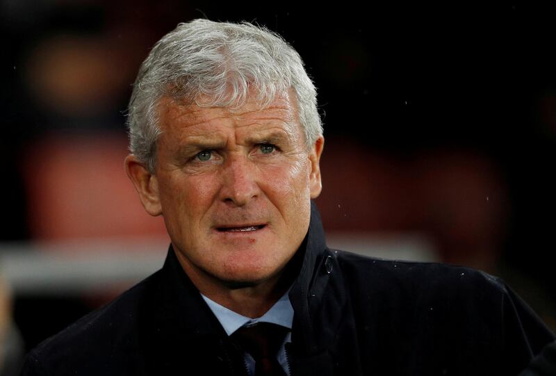 FILE PHOTO: Southampton manager Mark Hughes watches his team play Watford at St Mary's Stadium, Southampton, Britain, November 10, 2018   REUTERS/Peter Nicholls/File Photo    EDITORIAL USE ONLY. No use with unauthorized audio, video, data, fixture lists, club/league logos or "live" services. Online in-match use limited to 75 images, no video emulation. No use in betting, games or single club/league/player publications.  Please contact your account representative for further details.