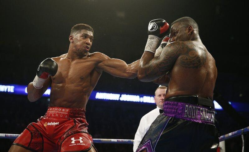 December 12, 2015: Joshua beat Dillian Whyte (UK) by TKO in Round 7. First real test as pro for Joshua who ended a wild contest with a savage uppercut to win the British heavyweight title and avenge an amateur defeat against his bitter rival. Joshua took his record to 15-0 and inflicted a first loss on Whyte in what was his 17th fight. Reuters