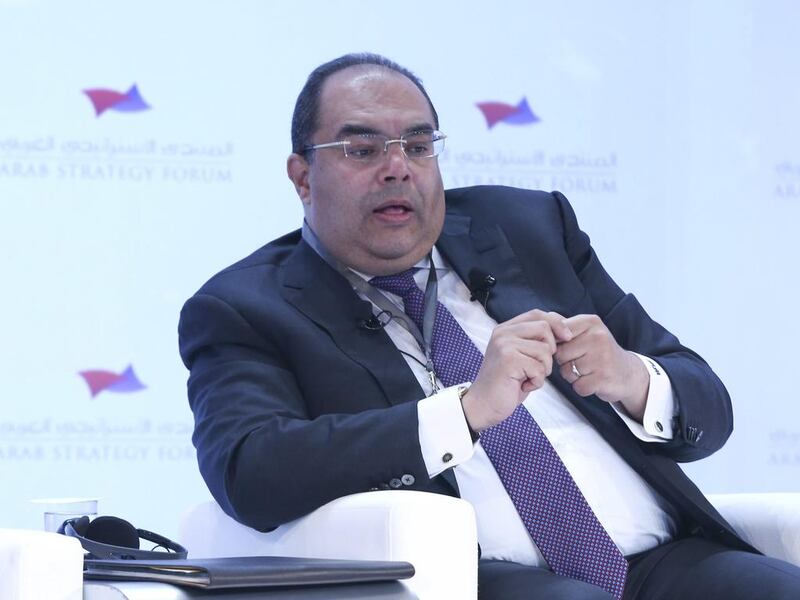 Mahmoud Mohieldin, corporate secretary of the World Bank Group and President’s Special Envoy, speaks. Ihsan Naji / Al Ittihad