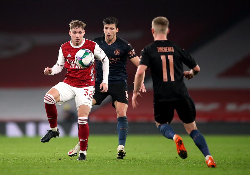 Emile Smith-Rowe (Elneny) 5 – Was dangerous around the City area and showed a good turn of pace and willingness to try and open their defence. PA
