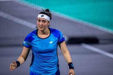 Ons Jabeur of Tunisia at the Mubadala World Tennis Championship. Victor Besa/The National.