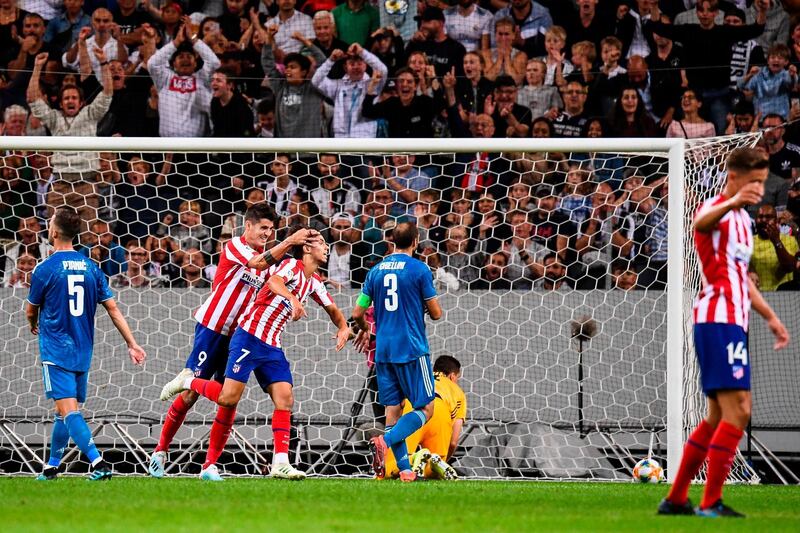 Joao Felix finds the net for Atletico. AFP