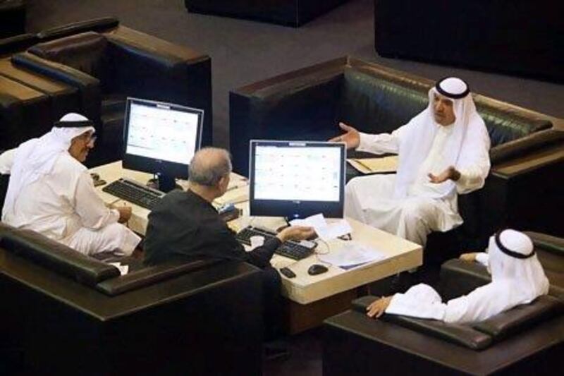Traded values at the Dubai bourse reached Dh713 million (US$194.1m), a two-year high for the exchange. Jaime Puebla / The National