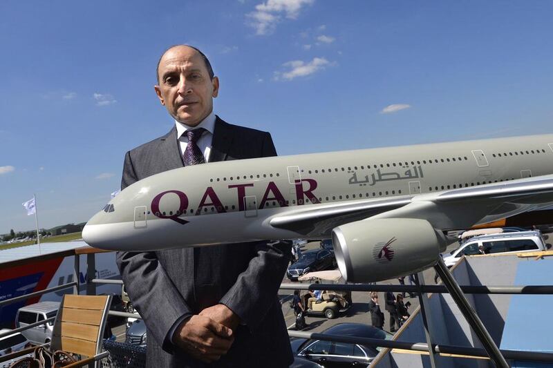 CEO of Qatar Airways, Akbar Al-Baker, spoke out at the Paris Air Show this week.  AFP

