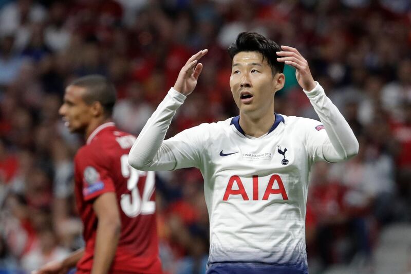 Son Heung-min 7/10. The only Tottenham player to pose a constant danger. The South Korean’s pace and trickery kept Liverpool’s defence on their toes.  AP Photo