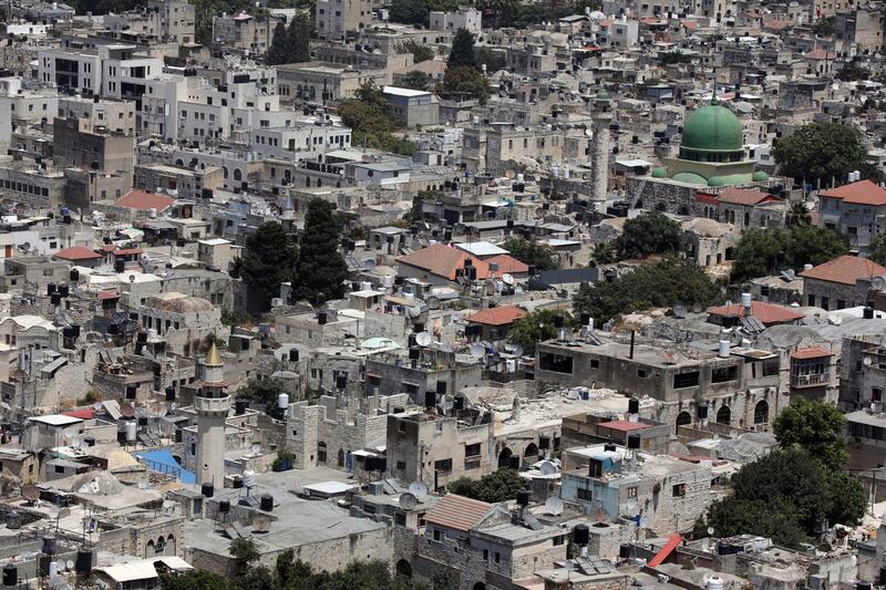 A view of the Palestinian old city of Nablus in the West Bank. The old city of Nablus and five other Palestinian sites were added to the heritage list of the Islamic World Educational, Cultural and Scientific Organisation (ISESCO) during the ninth session held by the Islamic World Heritage Committee.