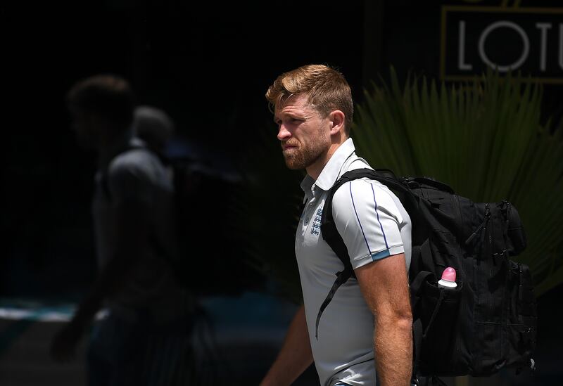 England cricketer David Willey makes his way to the team's hotel in Karachi. Getty 