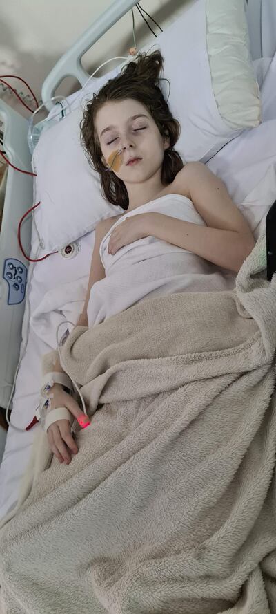Roberta in hospital after treatment. Courtesy: Wakeling family