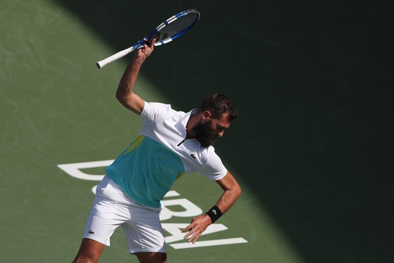 France's Benoit Paire throws his rocket during his match against Marin Cilic. AP