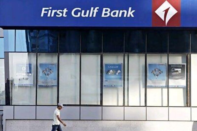 First Gulf Bank reported a 7% increase in net profits to Dh934.7m, spurred on by growth in its international business. Jeff Topping / The National