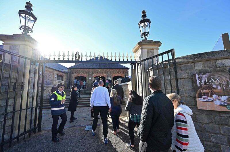 It reopened on Thursday, with visitors able to visit St George's Chapel, where an inscribed stone slab marking the death of Queen Elizabeth has been laid in the chapel inside. AFP