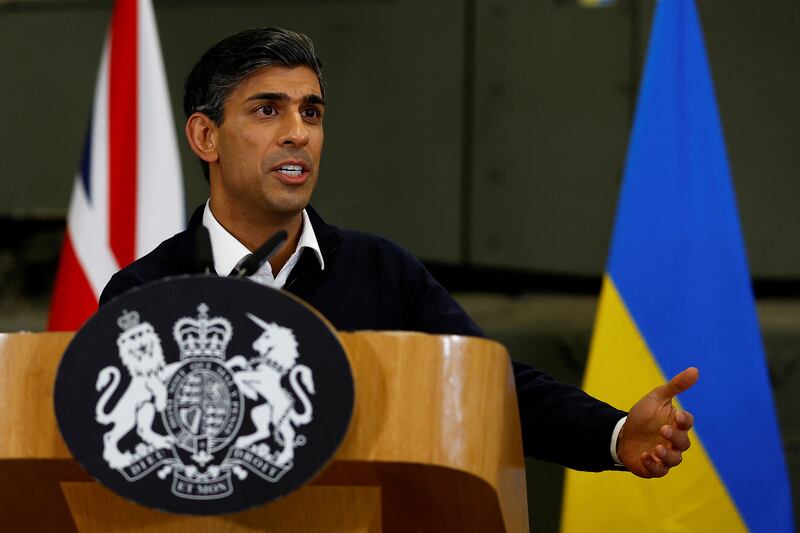 Rishi Sunak, cabinet members and former prime ministers would lose their seats as MPs if the poll results were replicated in a general election. Getty Images