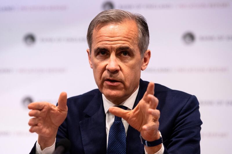 epa06725531 The Bank of England Governor Mark Carney during a press conference in London, Britain, 10 May 2018. The Bank of England has kept interest rates at 0.5 percent and cut its growth forecast for the UK economy.  EPA/WILL OLIVER