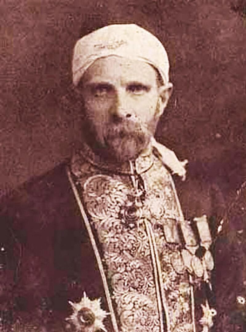 Sheikh Abdullah Quilliam dressed in Turkish clothing, possibly from his time in Turkey from 1908 onwards. Courtesy of Abdullah Quilliam Society