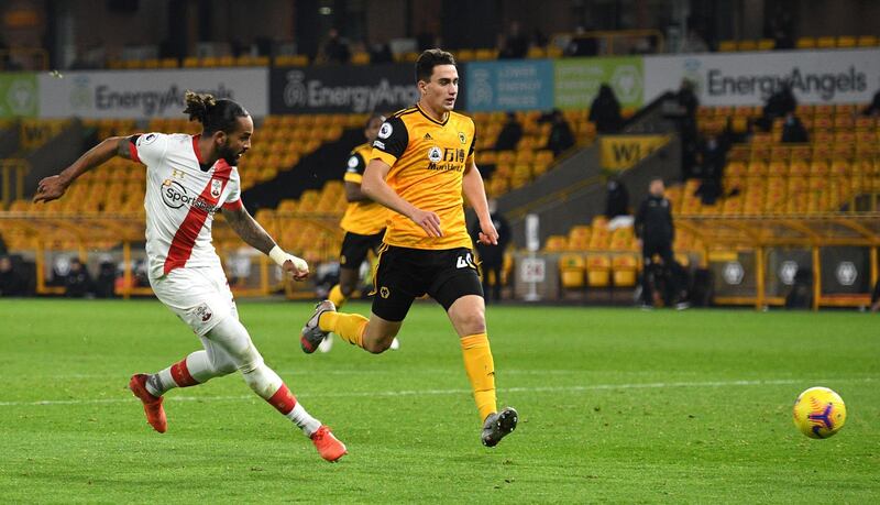 Southampton's Theo Walcott misses a chance to score his second goal. PA