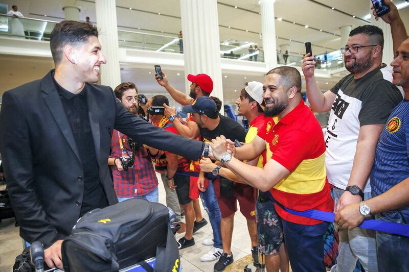 Team Africa Esperance De Tunis arrive in Abu Dhabi for shot at FIFA Club World Cup UAE 2018. Courtsey: Fifa Club World Cup UAE 2018