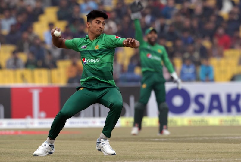 epa08163436 Bangladesh's Muhammad Hasnain in action during the second T20 Cricket match between Pakistan and Bangladesh, at Gaddafi Cricket Stadium in Lahore, Pakistan, 25 January 2020. Pakistan won the match by 9 wickets. Bangladesh Cricket team arrived in Pakistan on 22 January to play three T20 matches in first leg of their tour.  EPA/RAHAT DAR