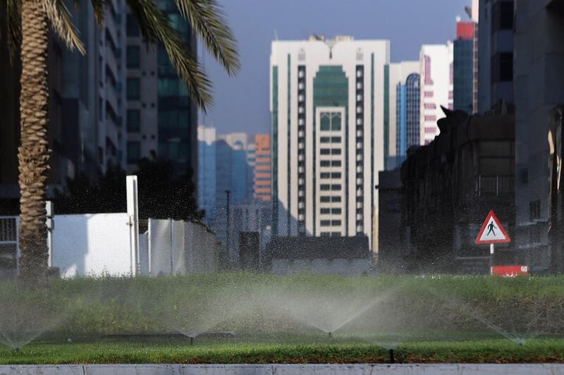 Abu Dhabi's water consumption continues to be an issue despite the progress. Delores Johnson / The National 