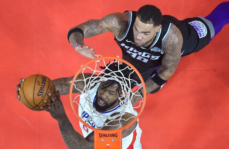 LA Clippers center DeAndre Jordan shoots past Sacramento Kings guard Frank Mason III during the first half of an NBA basketball game in Los Angeles. Chris Carlson / AP Photo.