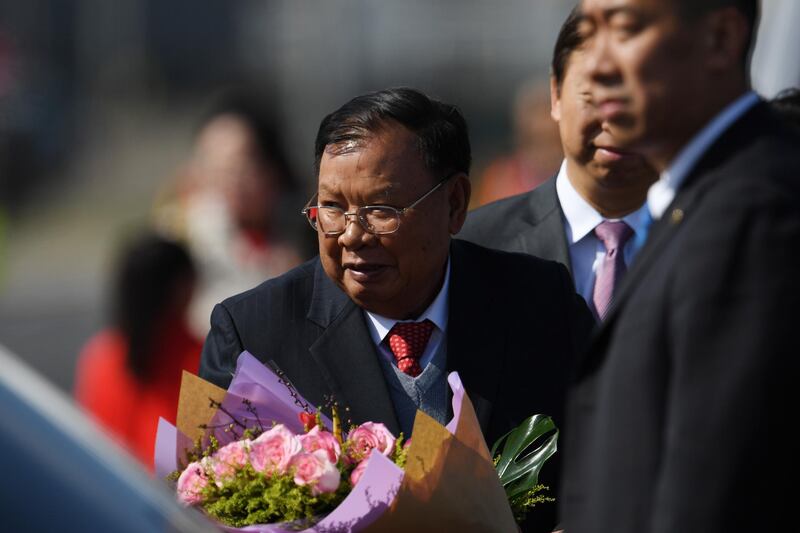 Laos President Bounnhang Vorachith arrives at Beijing airport to attend the Belt and Road Forum in the Chinese capital on April 25, 2019  in Beijing, China. 
 Getty Images