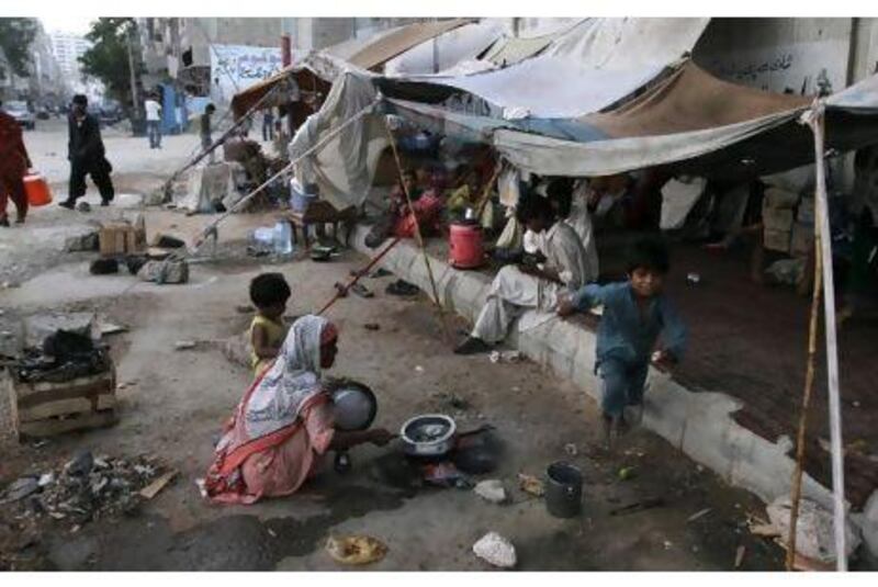 Informal housing, known as katchi abadis, are constructed for the hundreds of thousands of people who flock to Karachi every year.