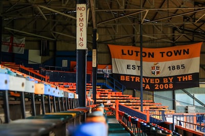 The famous flag inside Kenilworth Road. PA