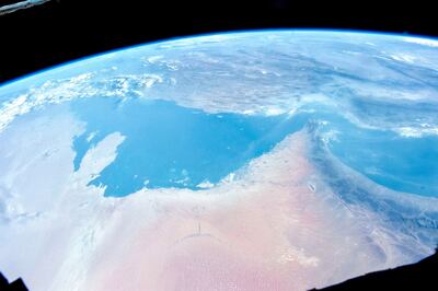 Sultan Al Neyadi captures a stunning image of the UAE from the International Space Station. Photo: Dr Al Neyadi Twitter
