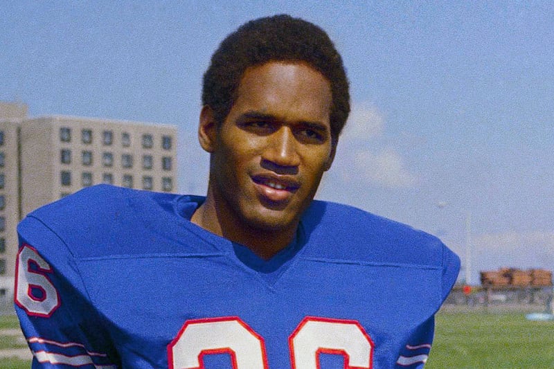 OJ Simpson poses in a Buffalo Bills jersey in 1969. AP