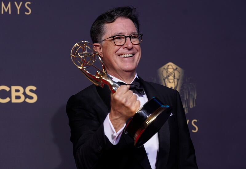 Stephen Colbert's The Late Show is one of several major late-night shows to broadcast reruns during the Hollywood writers' strike. AP
