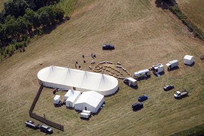 The marquee in the grounds of Daylesford House in which the wedding party was held. PA