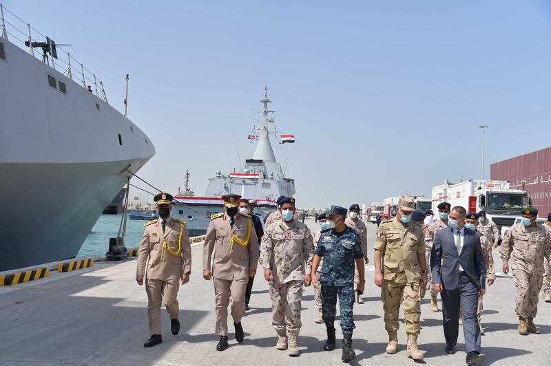 Emirati and Egyptian navies take part in the Zayed 3 military exercise, launched in 2021. Wam