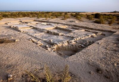 A handout picture dated November 28, 2009 made available by Abu Dhabi Tourism Development & Investment Company (TDIC) shows a general view of the United Arab Emirates' only discovered Christian monastery on Sir Bani Yas Island in Abu Dhabi. The pre-Islamic monastery, which is believed to have been built around 600 AD, was initially discovered on the 87 square kilometre island of Sir Bani Yas during excavations in 1992 is now open to the public, a statement by the TDIC said December 12, 2010.         AFP PHOTO/HO/TDIC/MARTIN PFEIFER      -- RESTRICTED TO EDITORIAL USE -- / AFP PHOTO / TDIC / Martin Pfeiffer