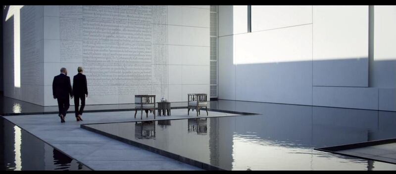 The Inside of Louvre Abu Dhabi is visible in the '6 Underground' trailer. YouTube / Netflix