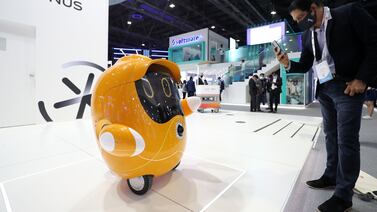 The Terminus Opti robot. Gitex. World Trade Centre, Dubai  