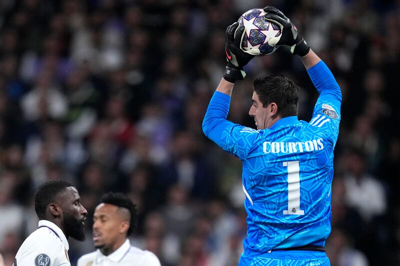 REAL MADRID RATINGS: Thibaut Courtois – 7. Made some strong saves to deny Nunez and Gakpo and came out to collect balls well. Recovered after dropping Robertson’s free-kick delivery.
AP