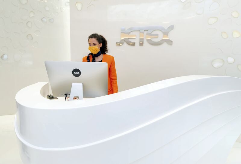 Dubai, United Arab Emirates - Reporter: N/A. Luxury. Travel. Jetex VIP Terminal at Al Maktuom International Airport. Sunday, November 8th, 2020. Dubai. Chris Whiteoak / The National