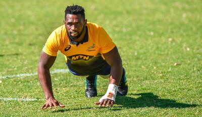 (FILES) In this file photo taken on May 28, 2018, South African flanker Siya Kolisi, the first black Test captain who will lead South Africa in a three-Test series against England in June, attends the first Springboks training session at St Stithies College in Johannesburg.  South Africa's first black Test rugby captain, Siyamthanda 'Siya' Kolisi, had a tough childhood much like the millions of poor black children in the coastal Eastern Cape province. And his astonishing rise to the top will inspire millions of young aspiring players for years to come, rugby analysts say.
 - TO GO WITH RUGBYU-RSA-KOLISI,PROFILE BY MICHELLE GUMEDE
 / AFP / Christiaan Kotze / TO GO WITH RUGBYU-RSA-KOLISI,PROFILE BY MICHELLE GUMEDE
