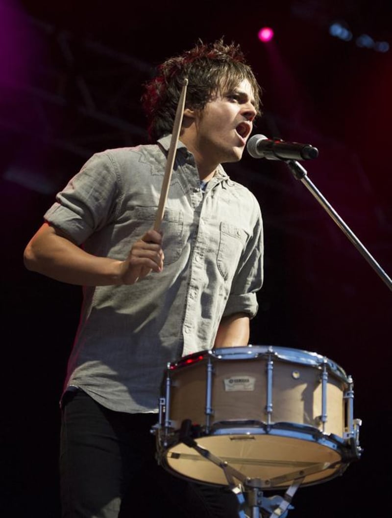 Jamie Cullum performs during the start of his tour of Germany at Schlosspark in Schwetzingen. Uwe Anspach / AP Photo