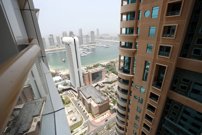 The view from Mr Harris's Dubai Marina apartment